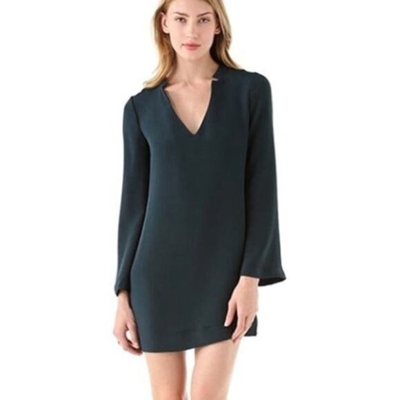 Elizabeth and James Silk Jade Green Brigette Dress Flare Sleeves Whimsy Fairy 4 - Picture 2 of 14